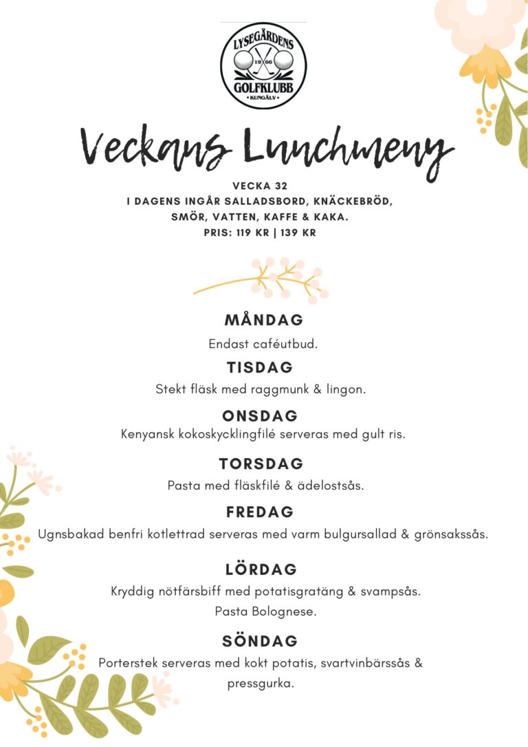 Veckan matsedel V.32