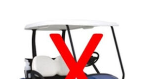 Golfbilsförbud gäller tillsvidare