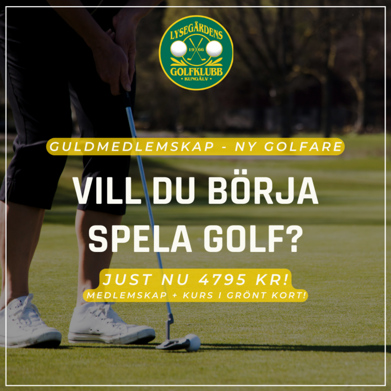 Vill du börja spela golf? Kampanj!