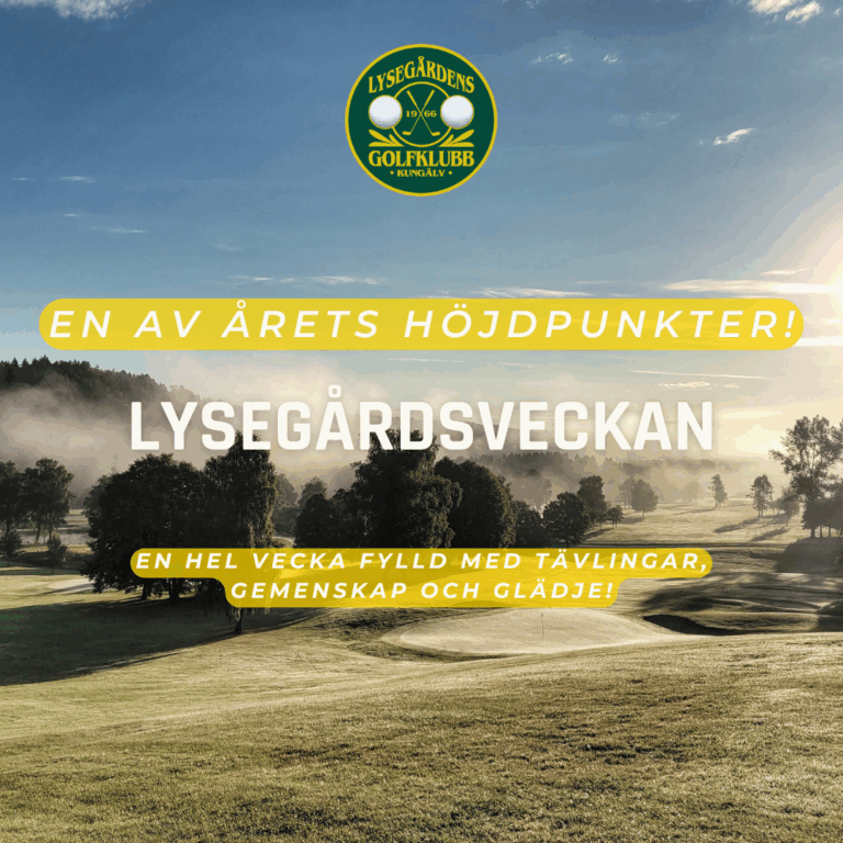 En av årets höjdpunkter! Lysegårdsveckan!