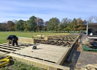 Utbyggnad av Trackman på driving rangen