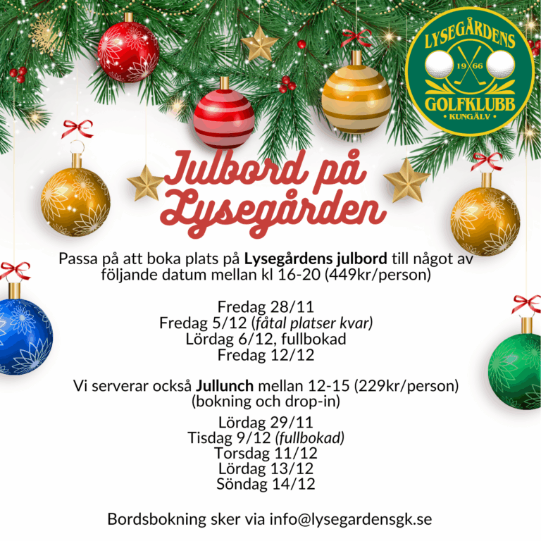Julbord på Lysegården