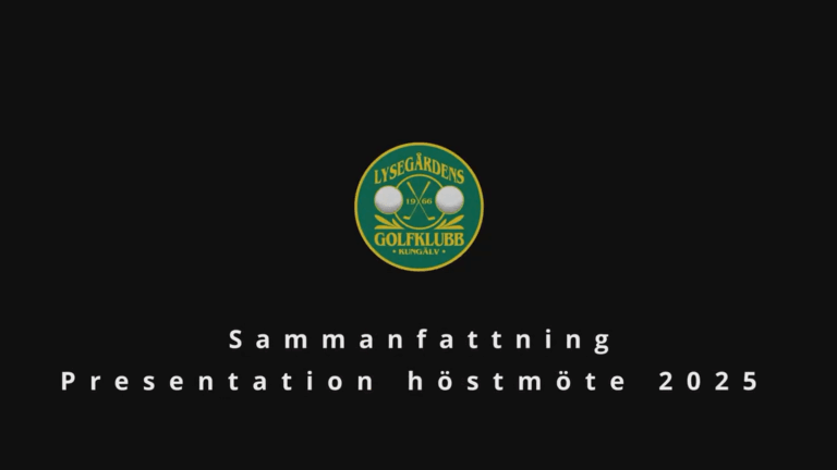 Information från presentation innan Höstmötet 2025